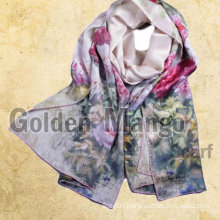 100% silk fashion digital printing silk scarves